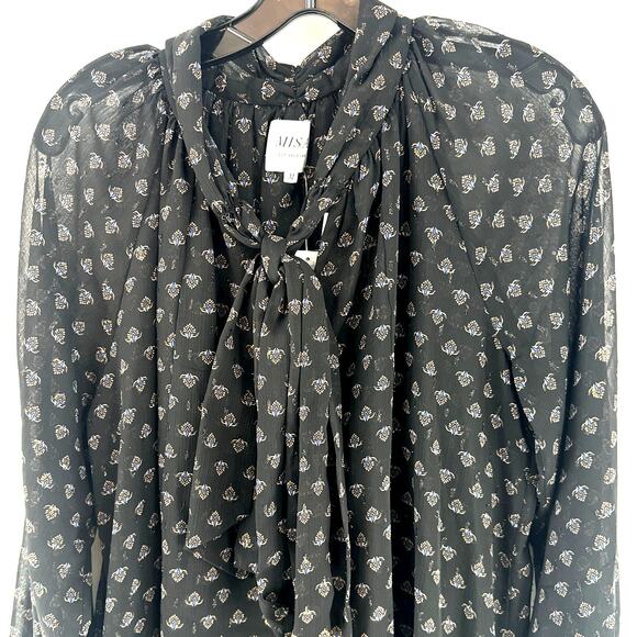 Misa Women's Black Lapis Eye Cindy Floral Mini Dress Size M - Picture 5 of 11